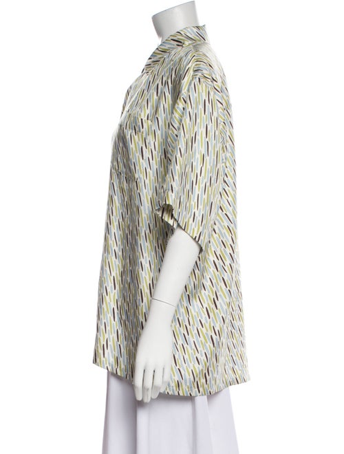 Marni Silk Printed Button-Up Top