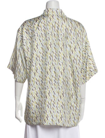 Marni Silk Printed Button-Up Top
