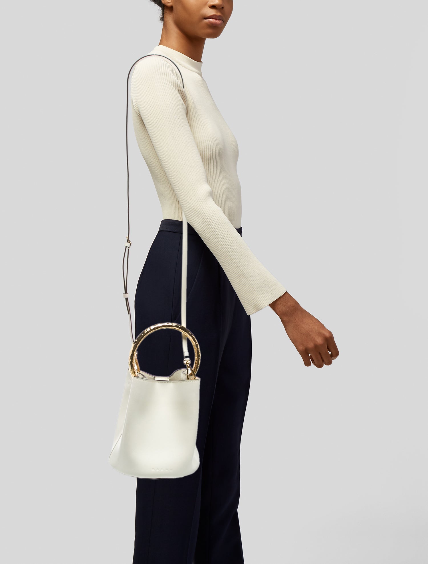 Marni Leather Bucket Bag