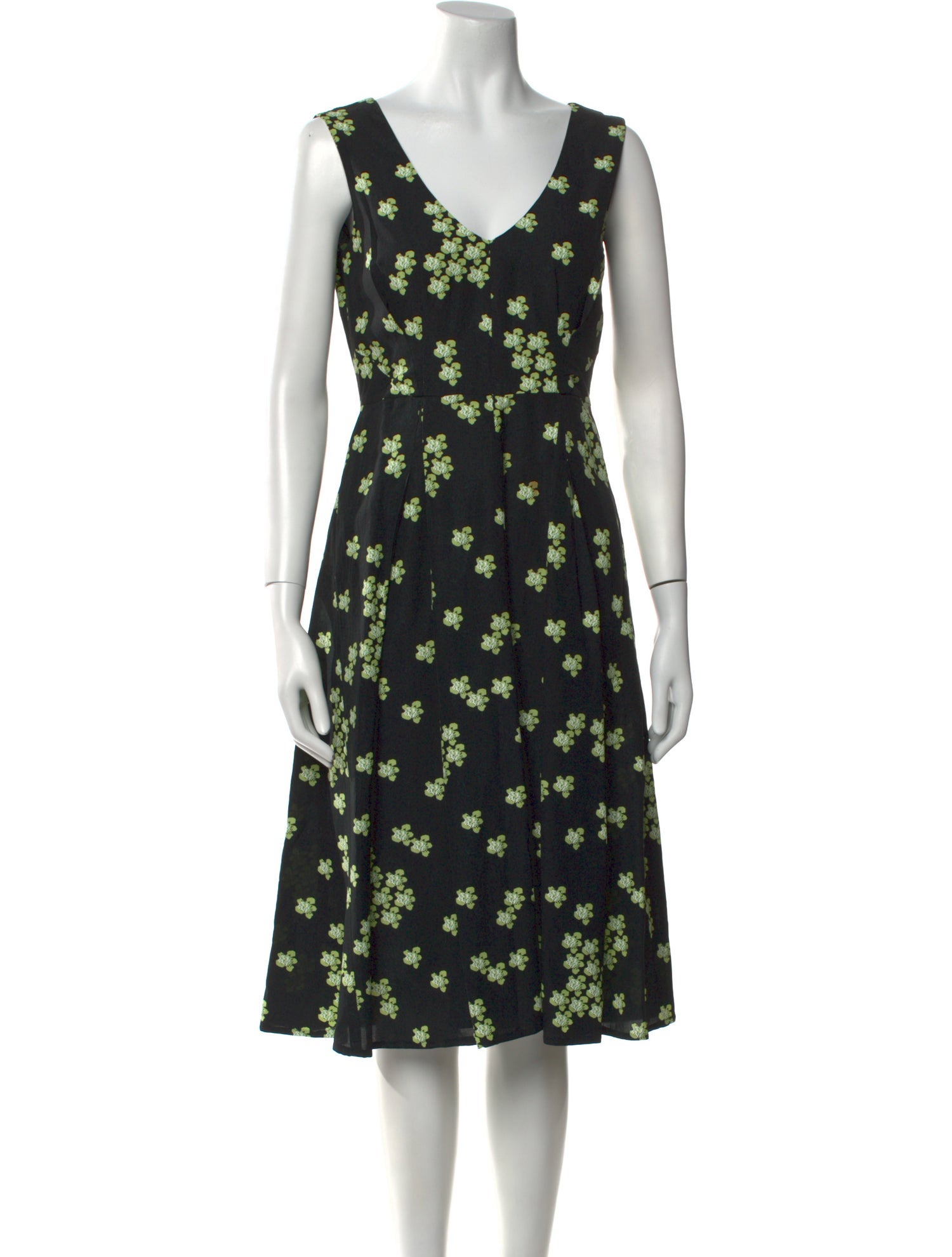 Marni Floral Print Midi Length Dress