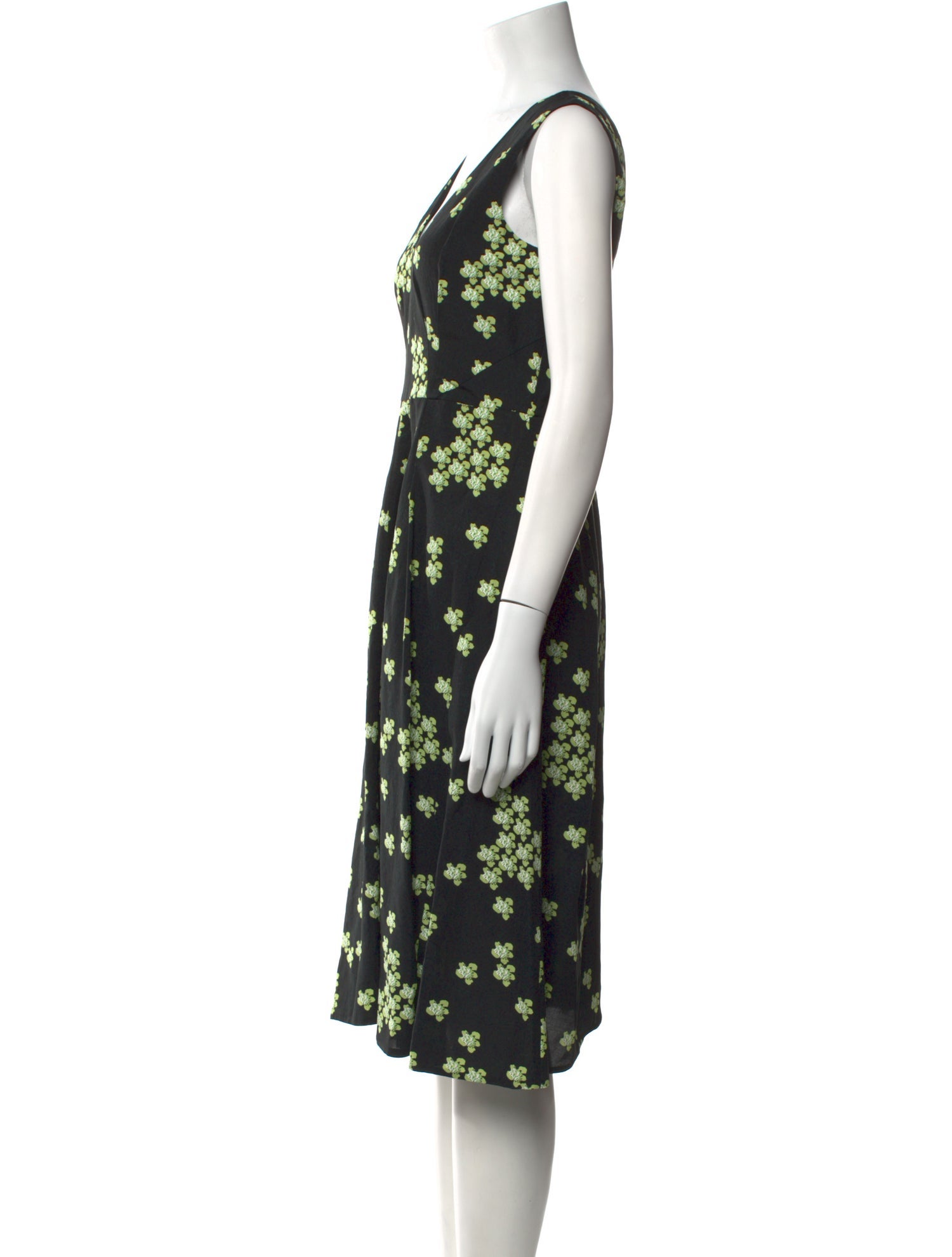 Marni Floral Print Midi Length Dress