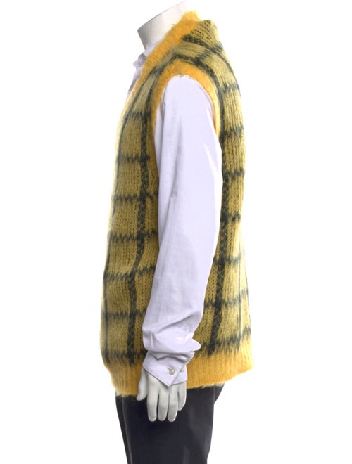 Marni Plaid Print V-Neck Sweater Vest