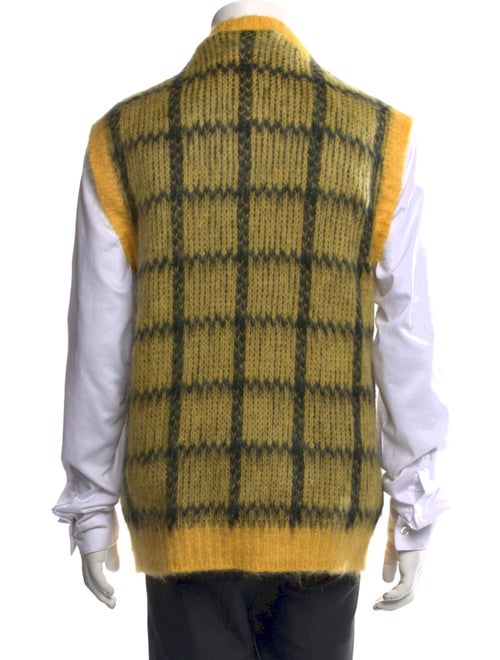Marni Plaid Print V-Neck Sweater Vest