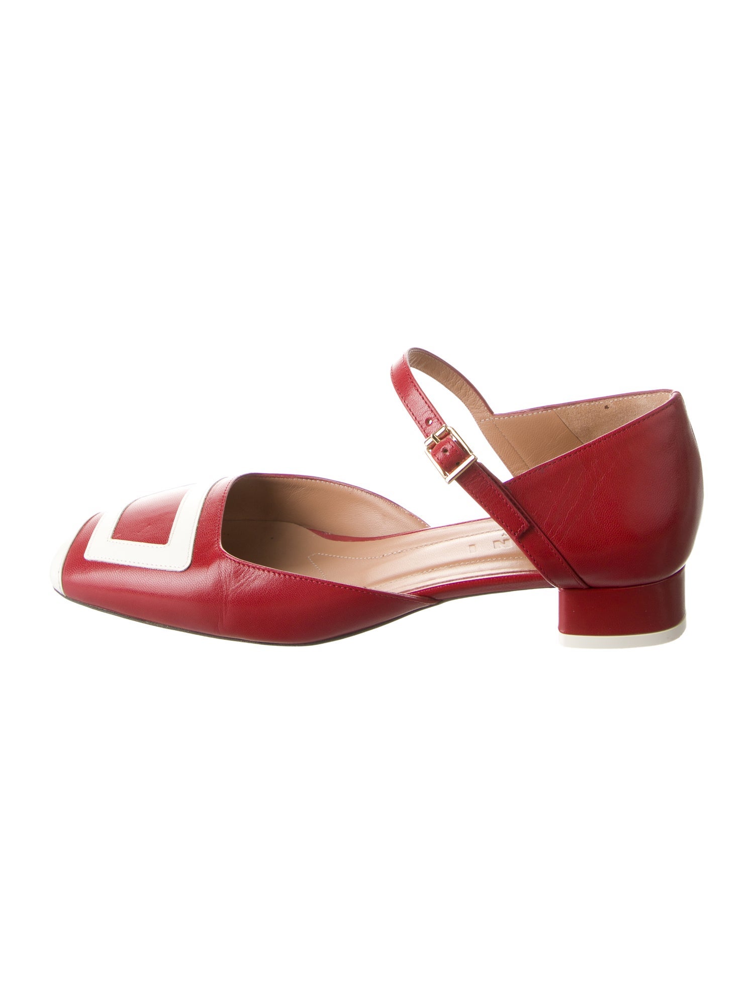 Marni Leather D'Orsay Flats