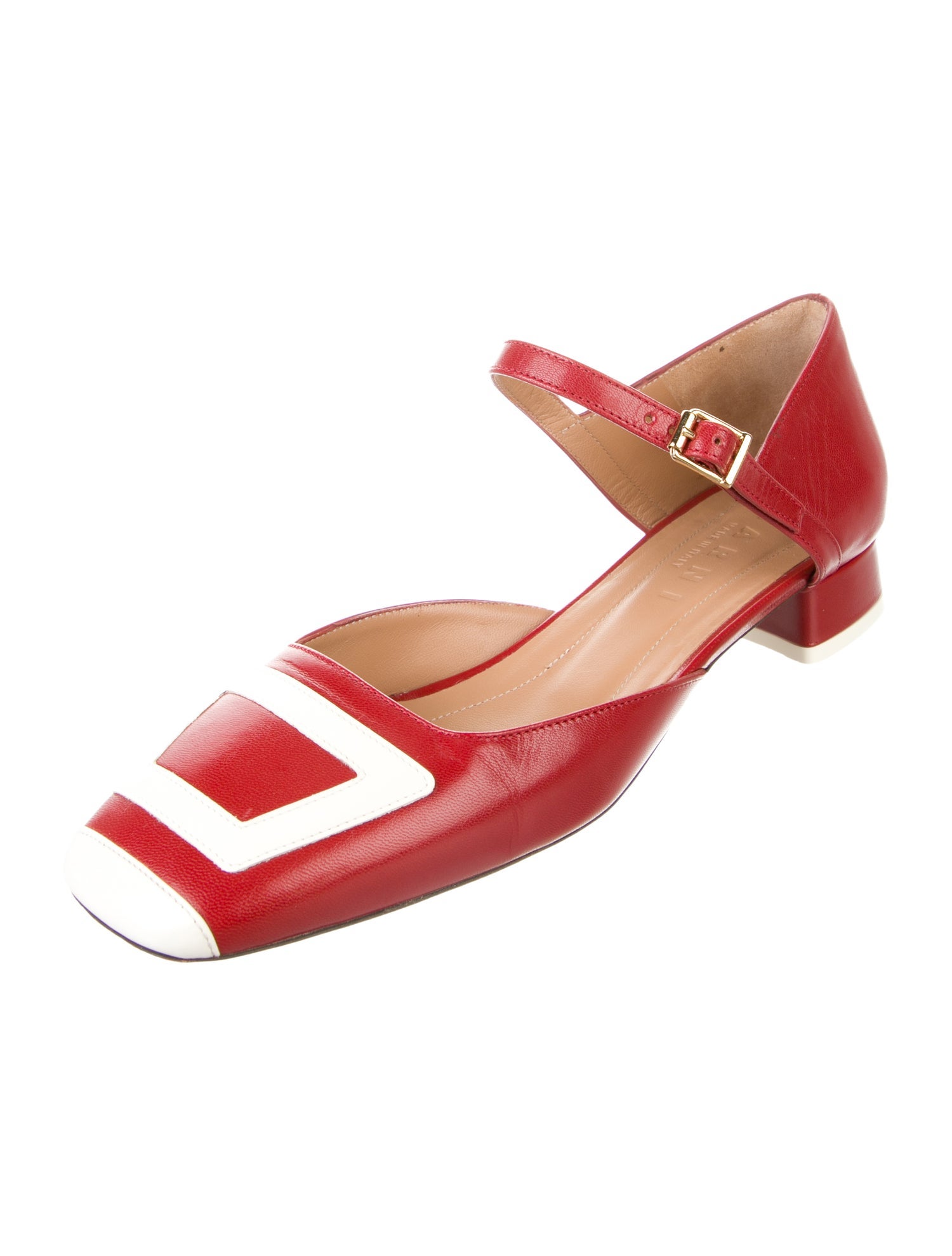 Marni Leather D'Orsay Flats