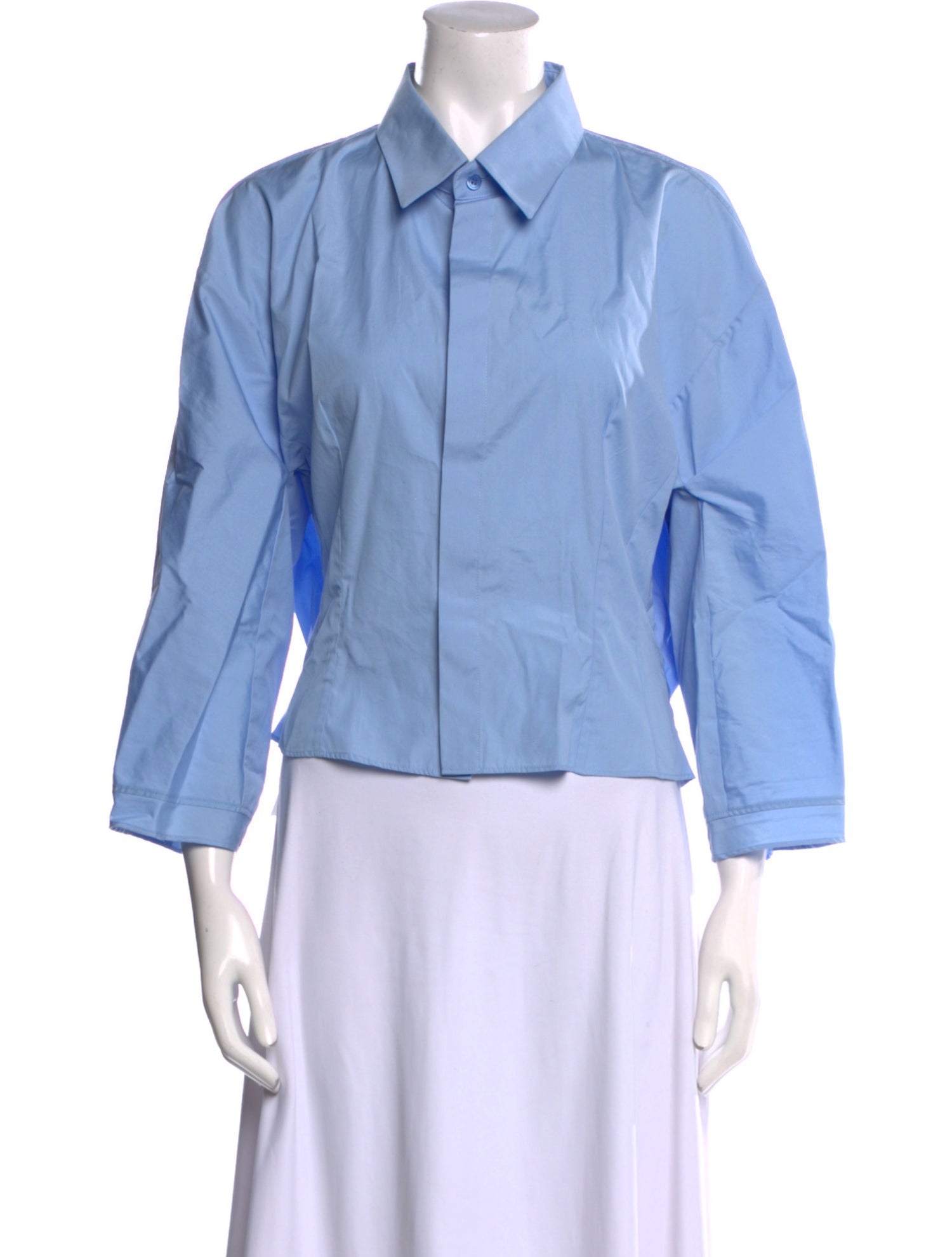 Marni Three-Quarter Sleeve Button-Up Top