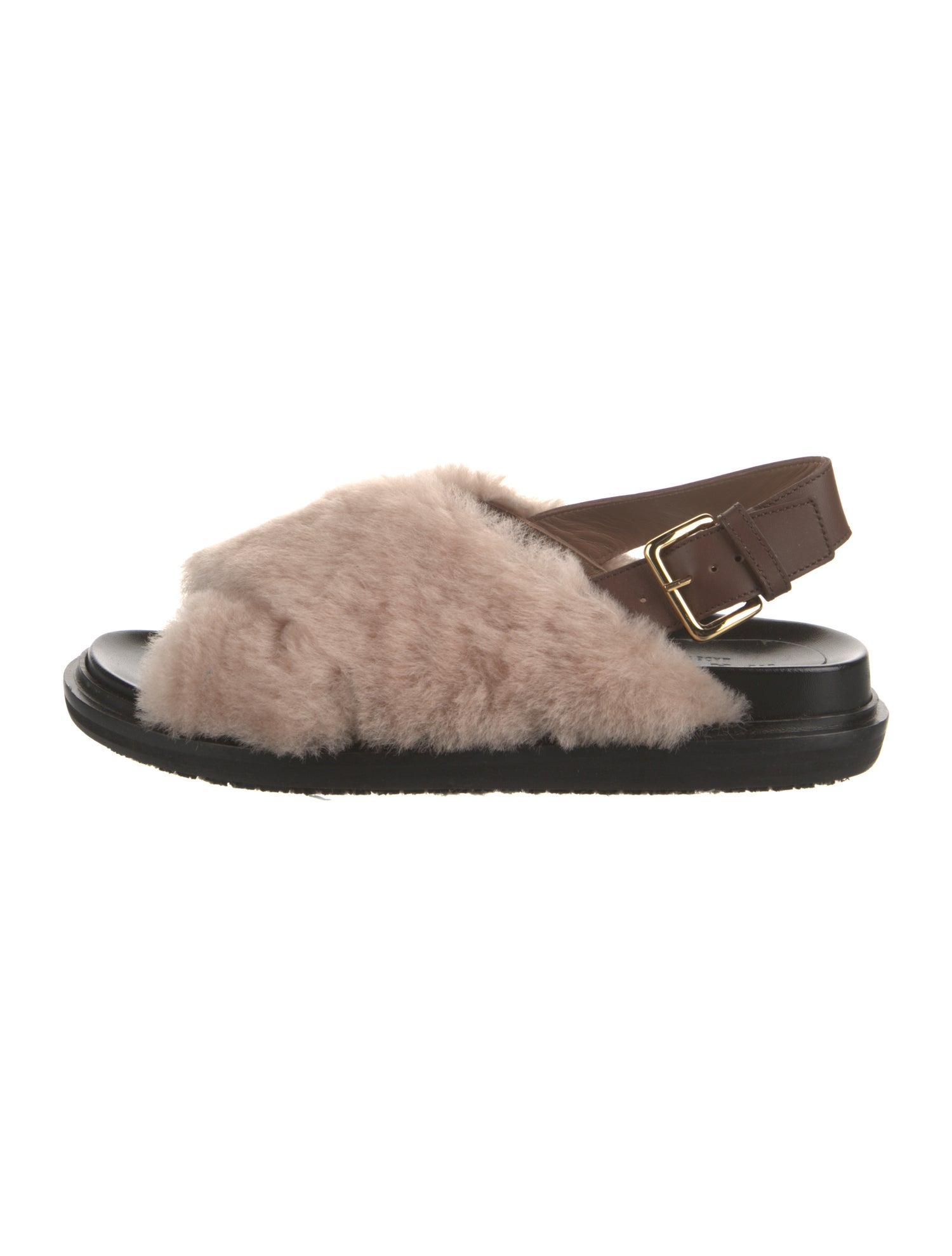 Marni Shearling Slingback Sandals