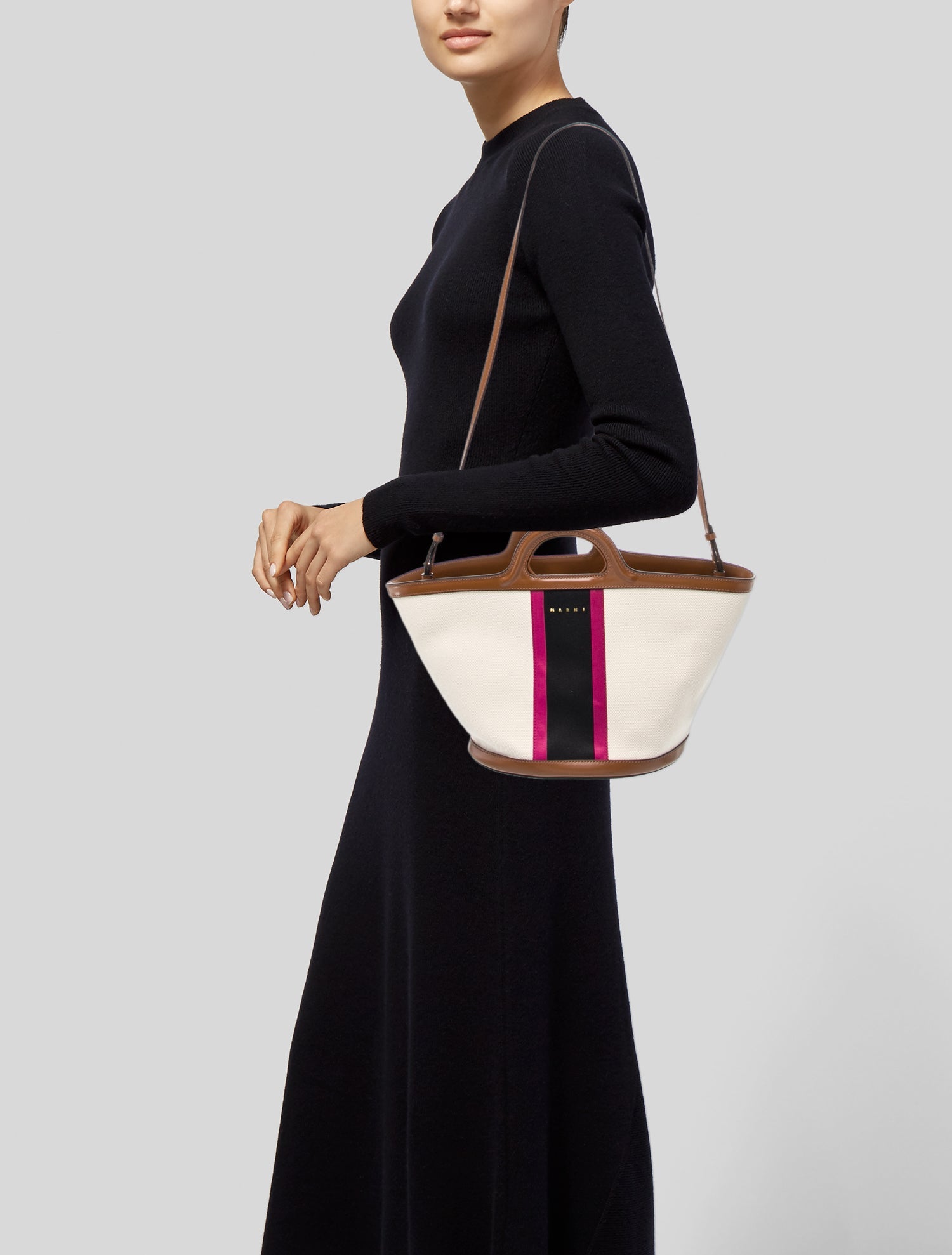 Marni Canvas Top Handle Bag