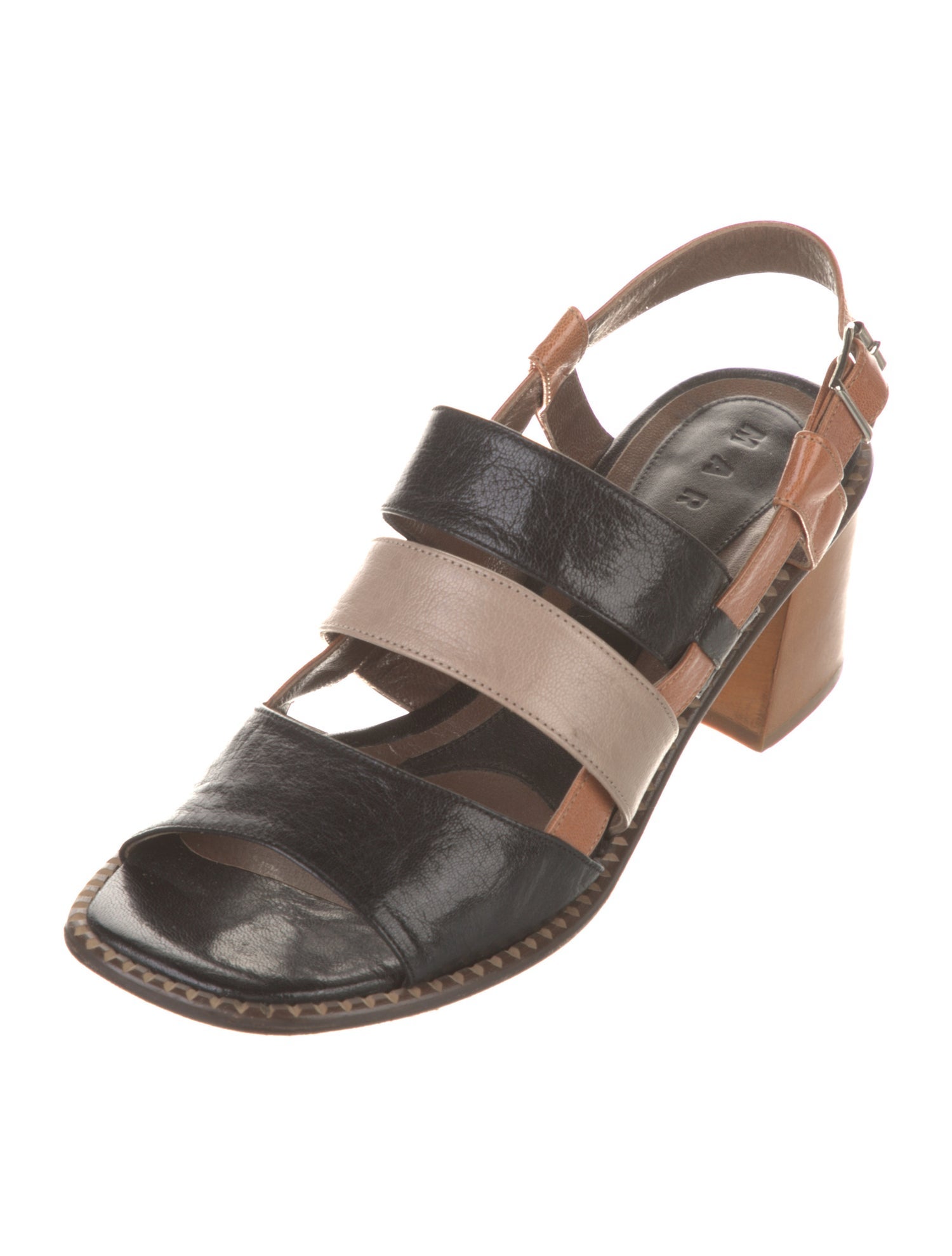 Marni Leather Slingback Sandals