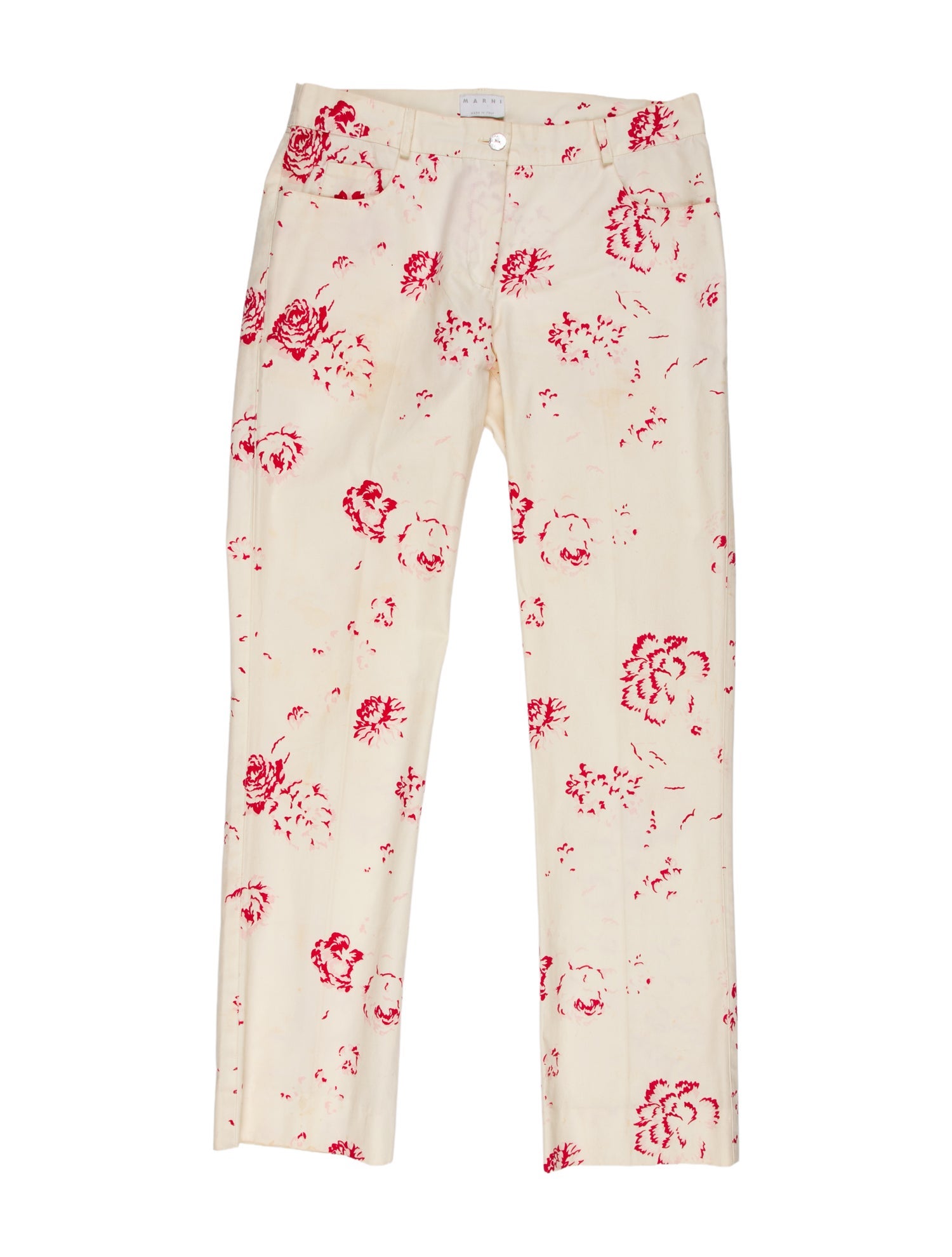 Marni Floral Print Straight Leg Pants