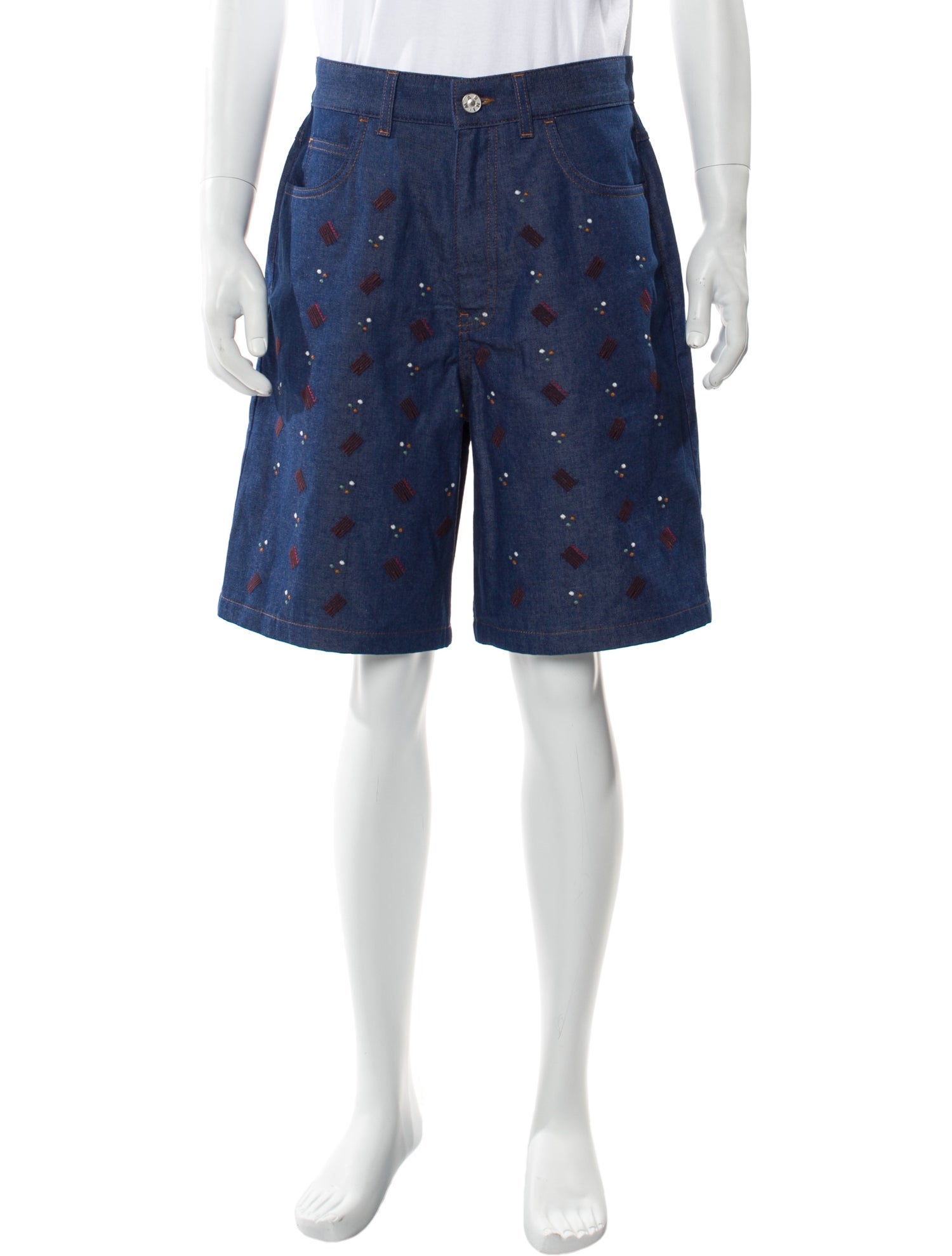 Marni Printed Flat Front Shorts
