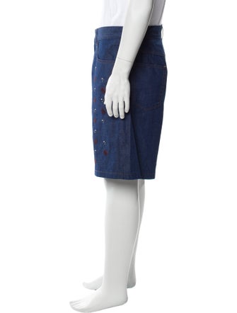 Marni Printed Flat Front Shorts