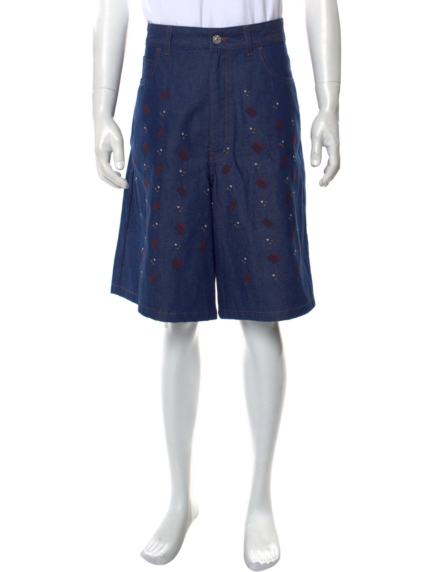 Marni Printed Denim Shorts