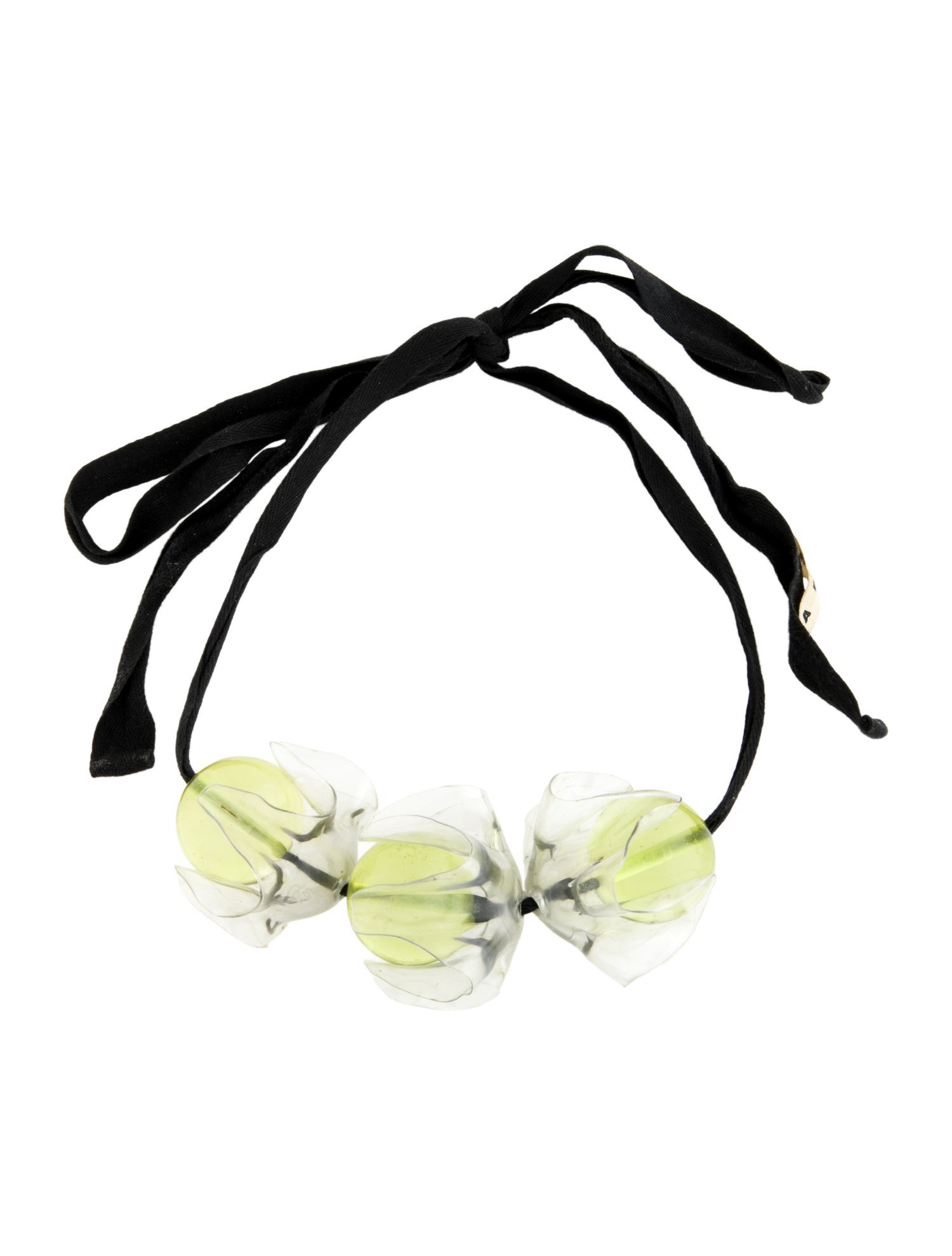 Marni Resin & Plastic Cloth Collar Necklace