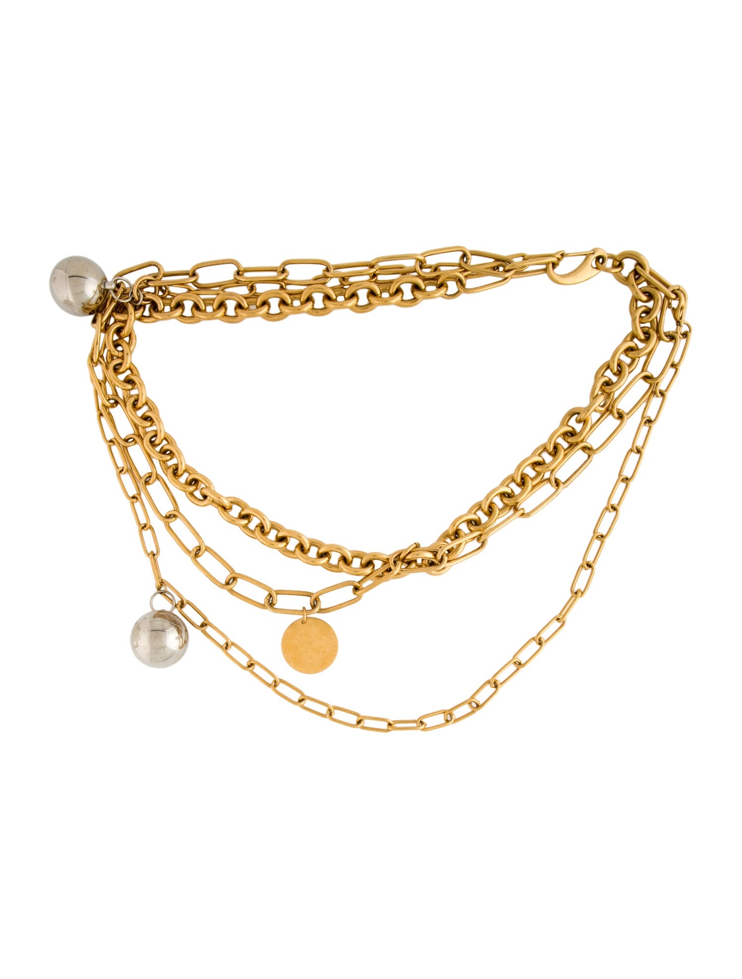 Marni Metal Chain-Link Accents Waist Belt