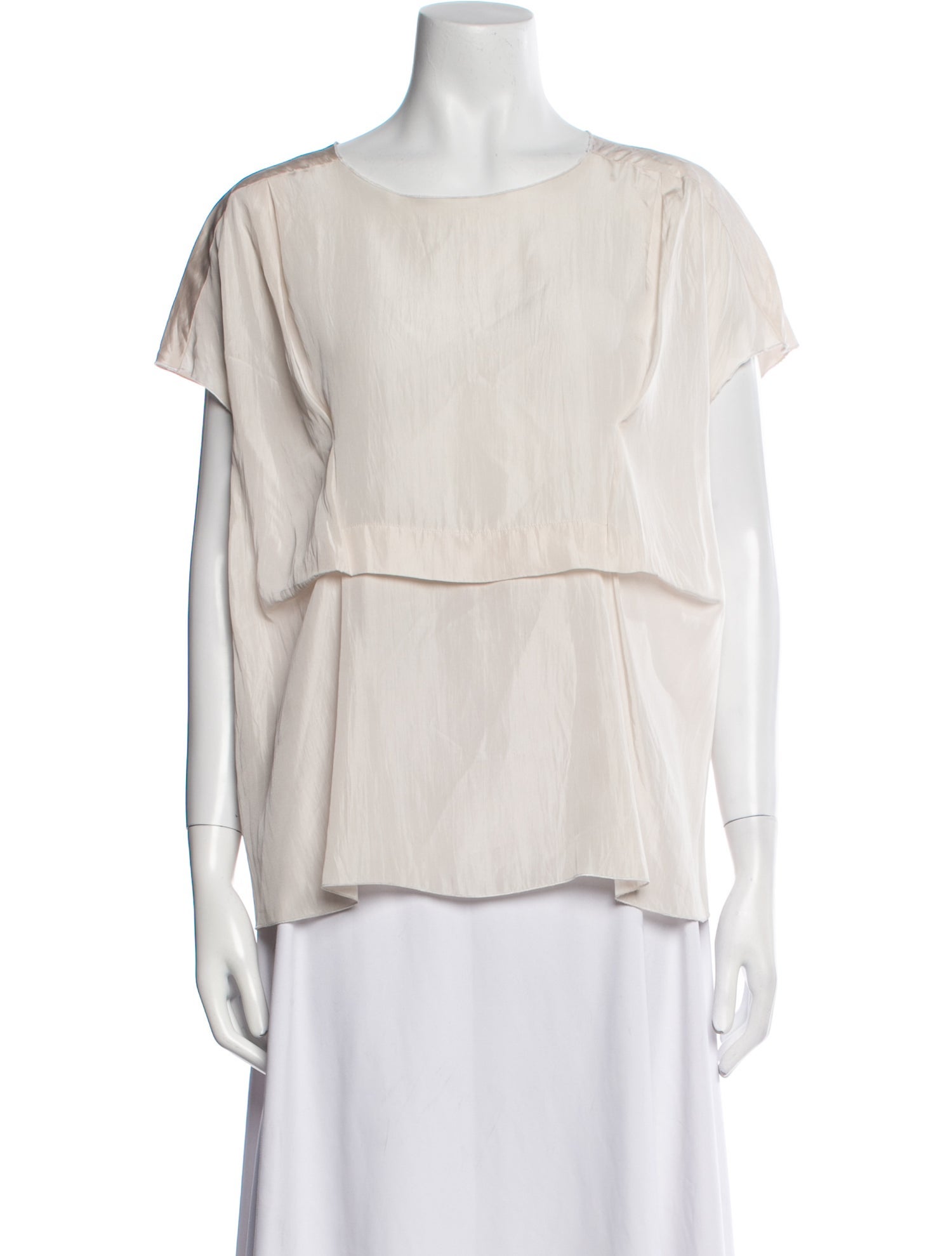 Marni Scoop Neck Short Sleeve Blouse