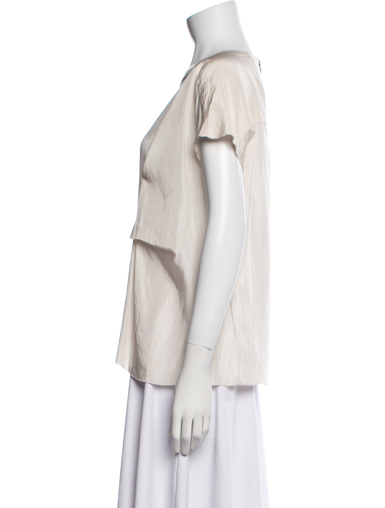 Marni Scoop Neck Short Sleeve Blouse