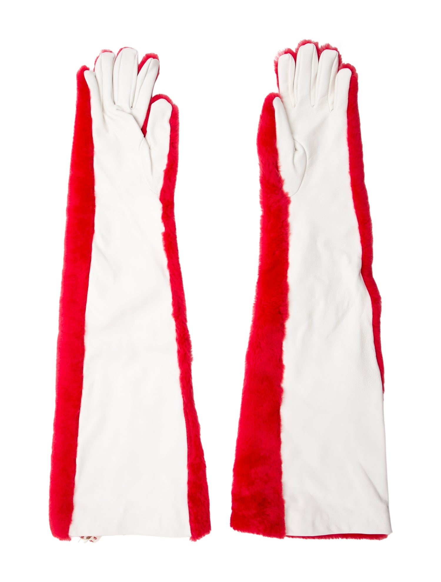 Marni Leather and Fur Gloves