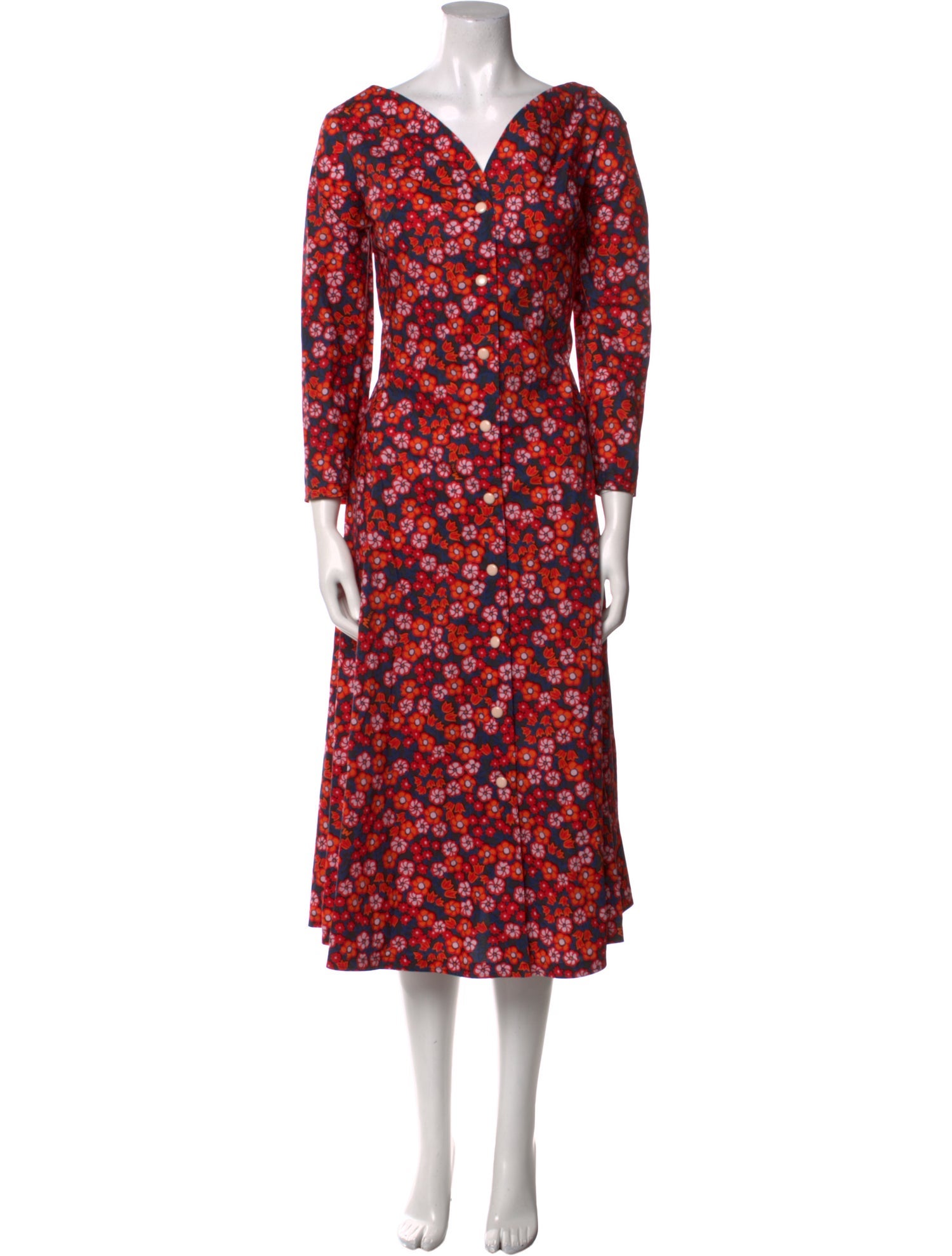 Marni Floral Print Long Dress