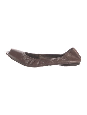 Marni Leather Animal Print Ballet Flats