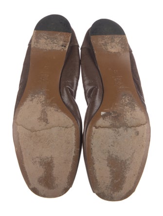 Marni Leather Animal Print Ballet Flats
