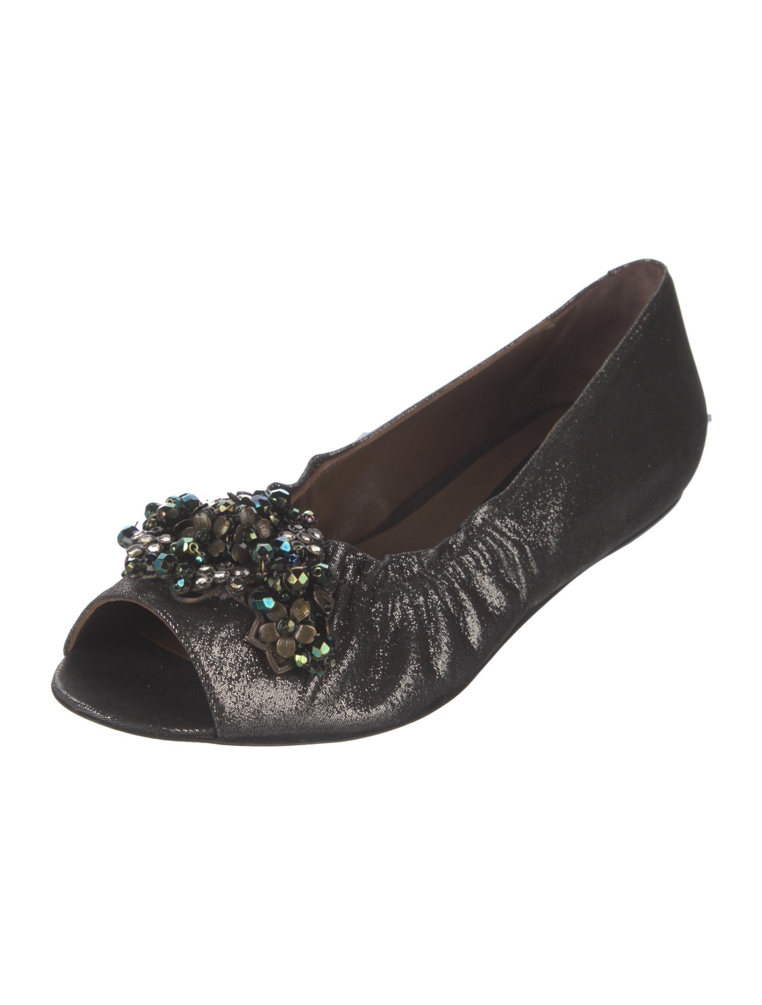 Marni Suede Studded Accents Flats