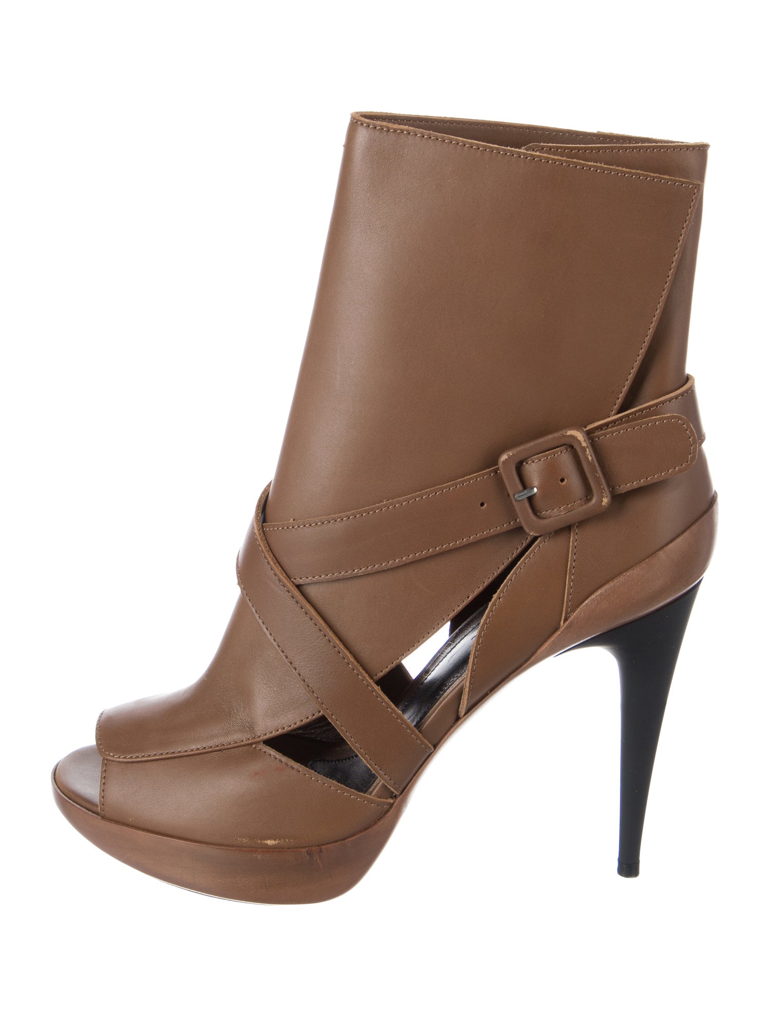 Marni Leather Cutout Accent Boots