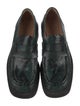 Marni Snakeskin Scalloped Accent Loafers