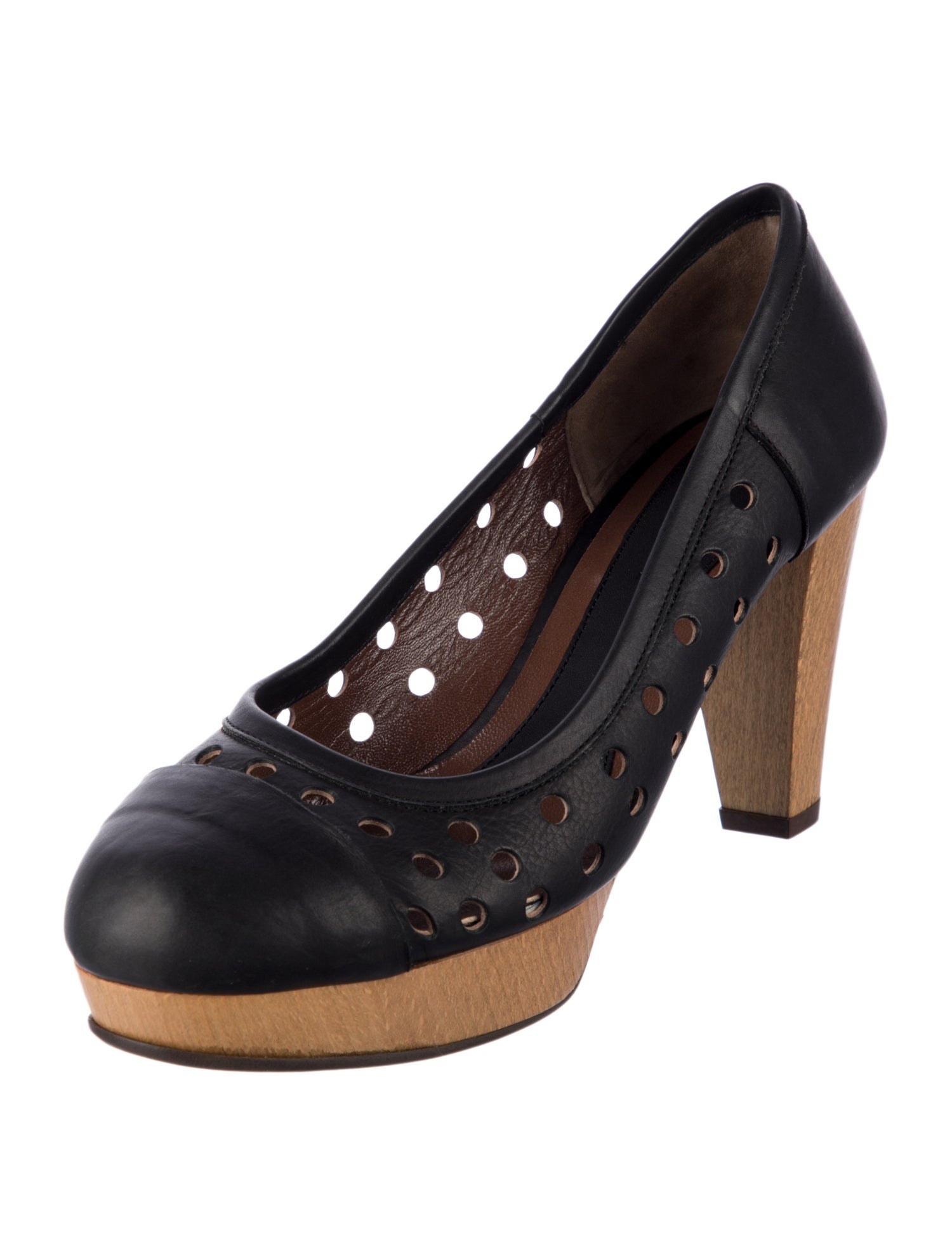 Marni Leather Lasercut Accents Pumps