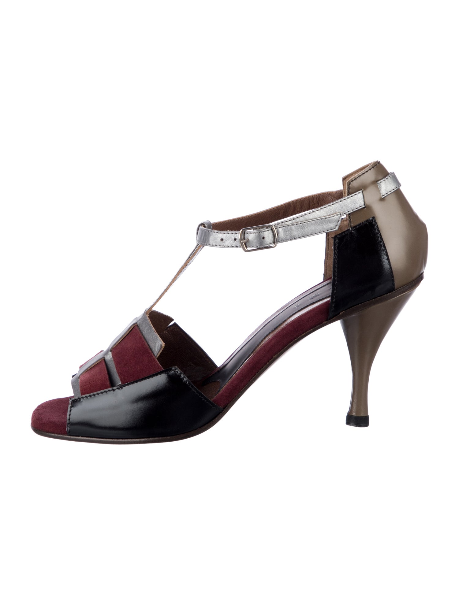 Marni Vintage Leather T-Strap Pumps