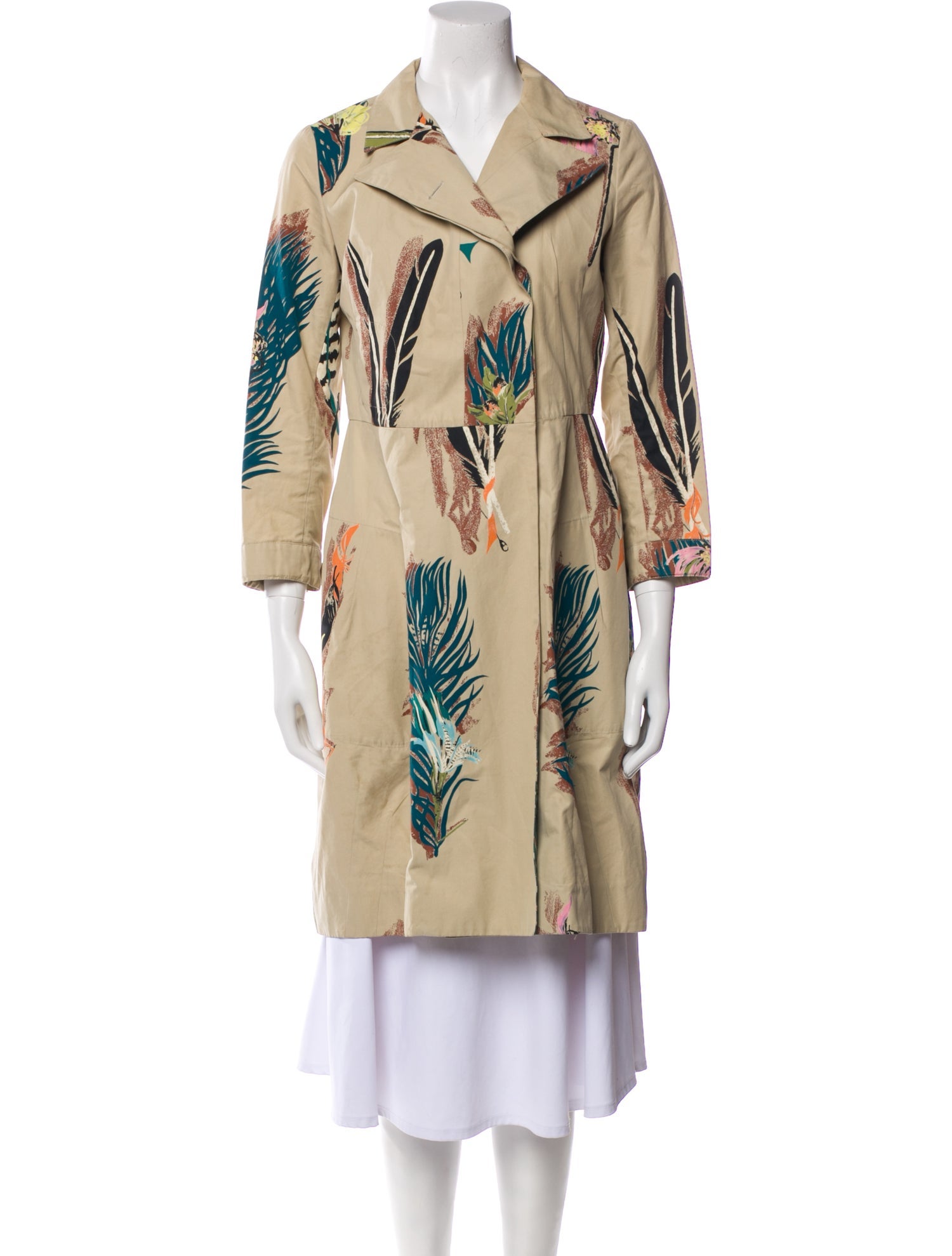 Marni Floral Print Trench Coat