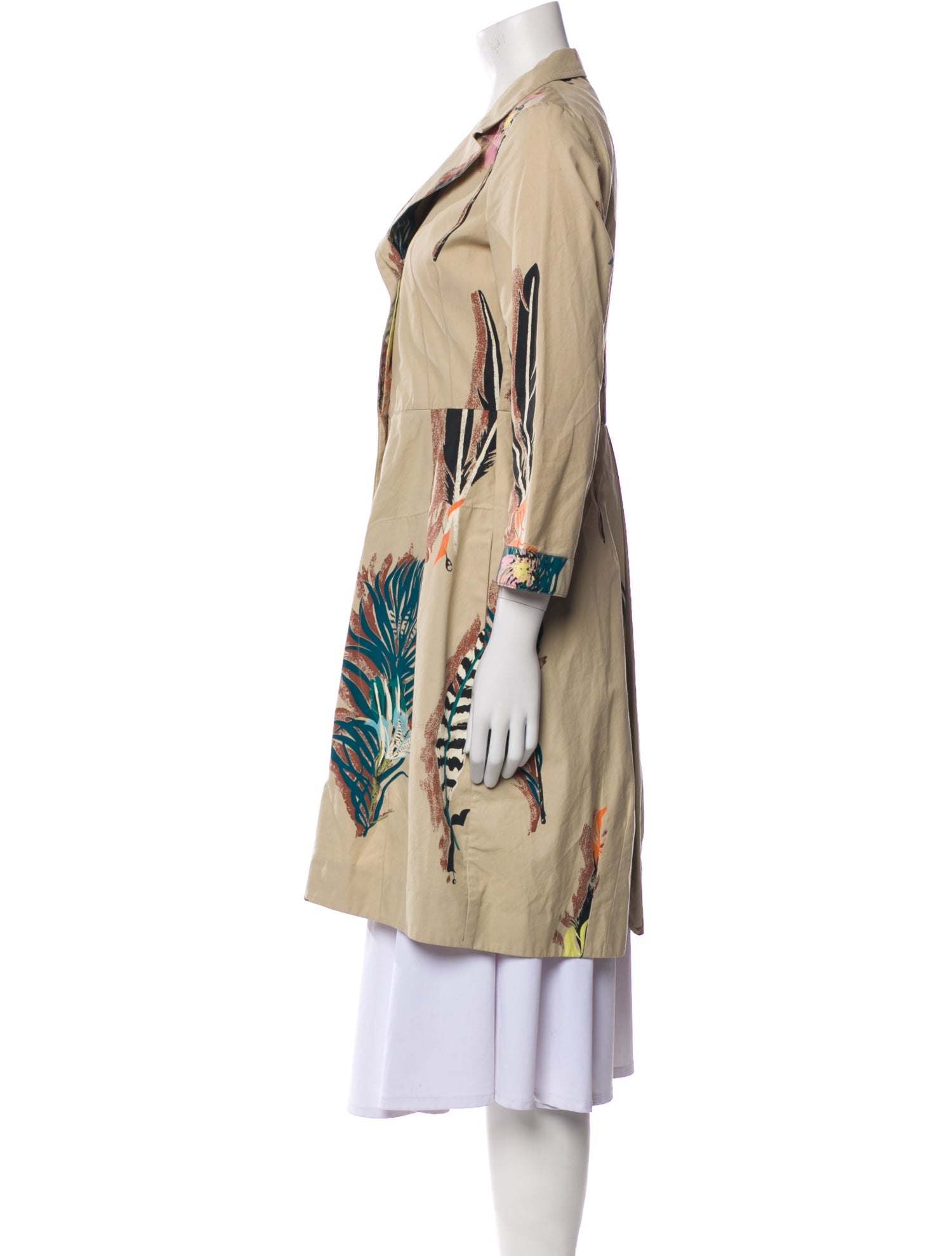 Marni Floral Print Trench Coat