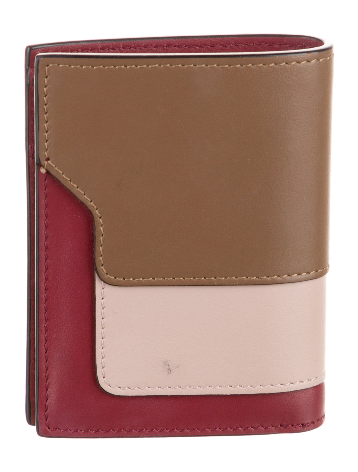 Marni Leather Colorblock Pattern Wallet