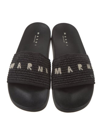 Marni Patterned Embroidered Accent Slides