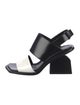 Marni Leather Colorblock Pattern Slingback Sandals