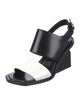 Marni Leather Colorblock Pattern Slingback Sandals