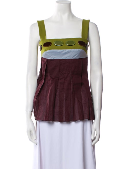 Marni Square Neckline Sleeveless Top
