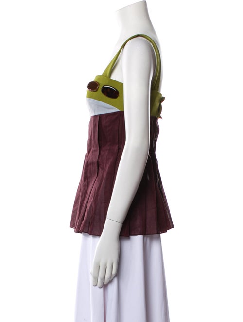 Marni Square Neckline Sleeveless Top