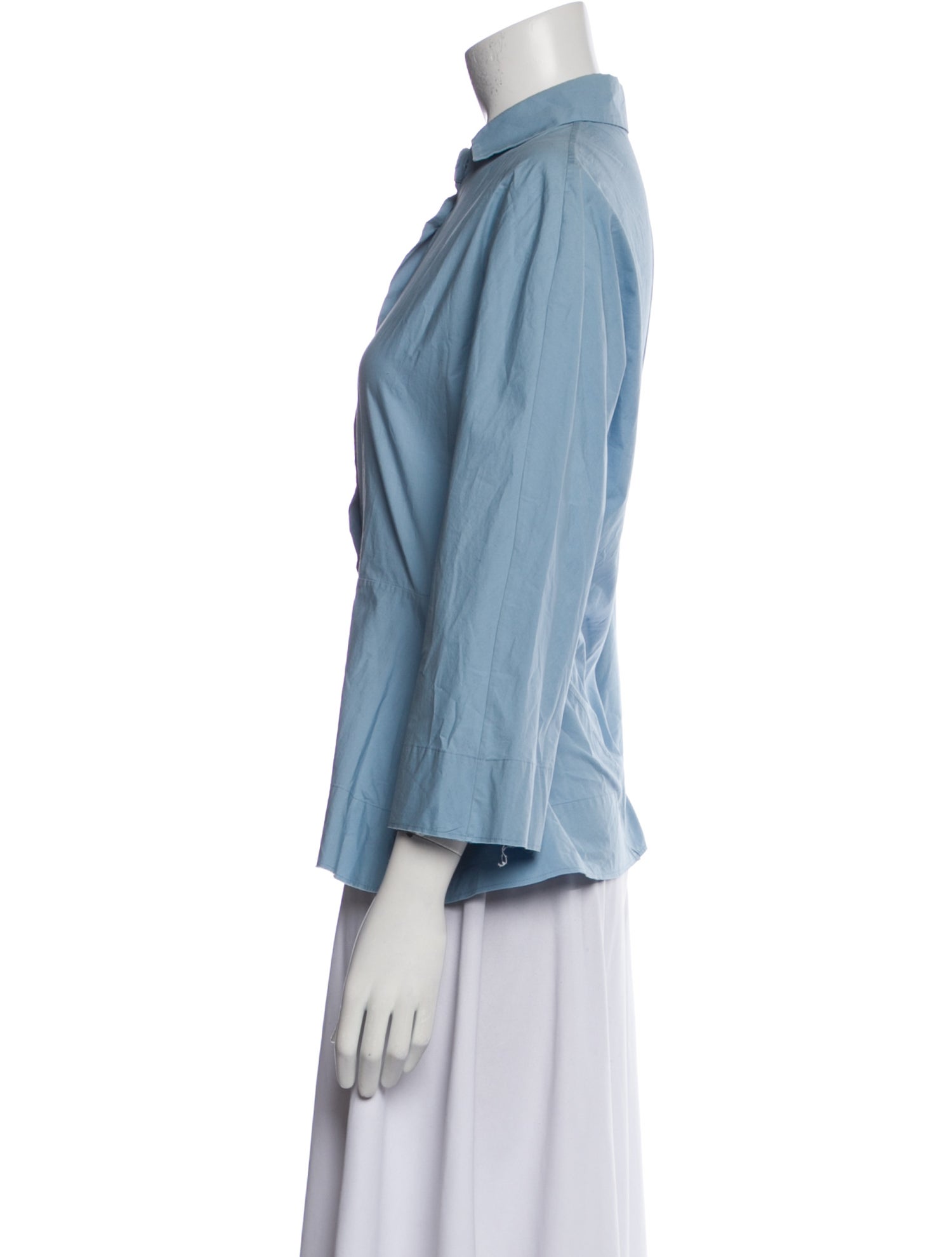 Marni Three-Quarter Sleeve Button-Up Top