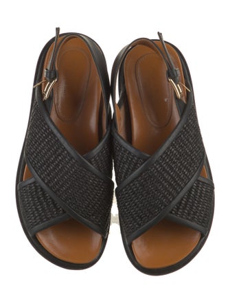 Marni Straw Slingback Sandals