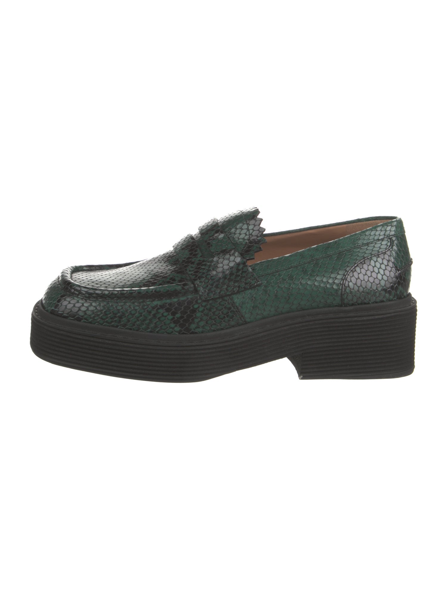 Marni Snakeskin Animal Print Loafers