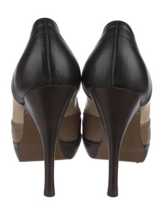 Marni Leather Colorblock Pattern Pumps