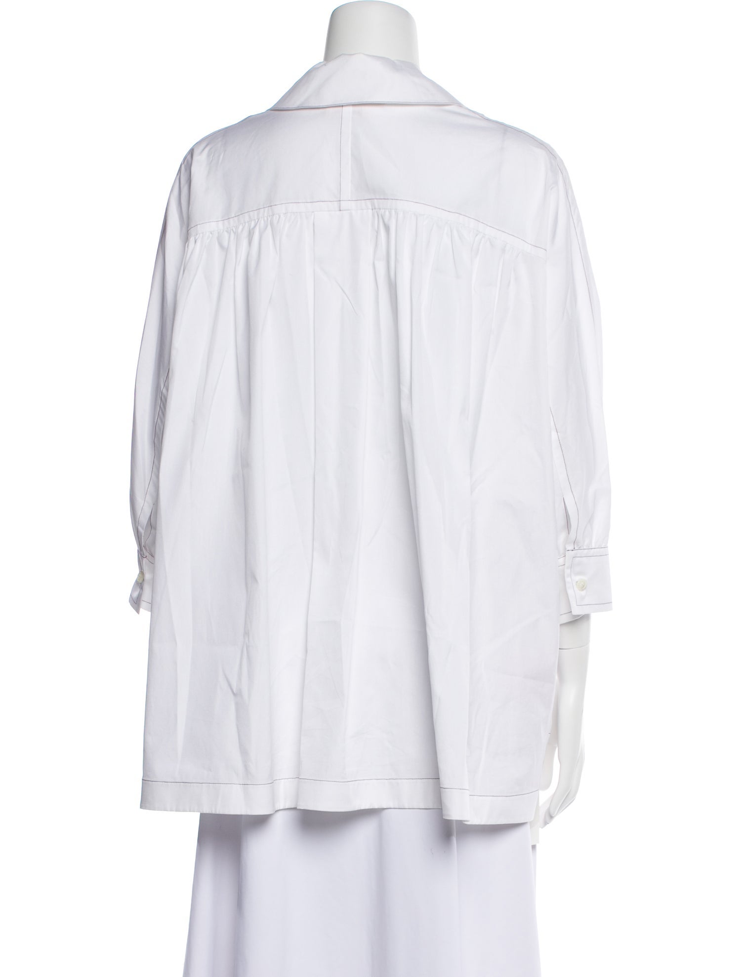 Marni Three-Quarter Sleeve Button-Up Top