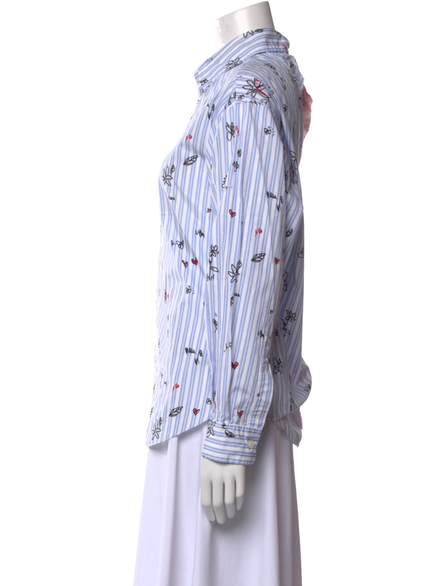 Marni Plaid Print Long Sleeve Button-Up Top