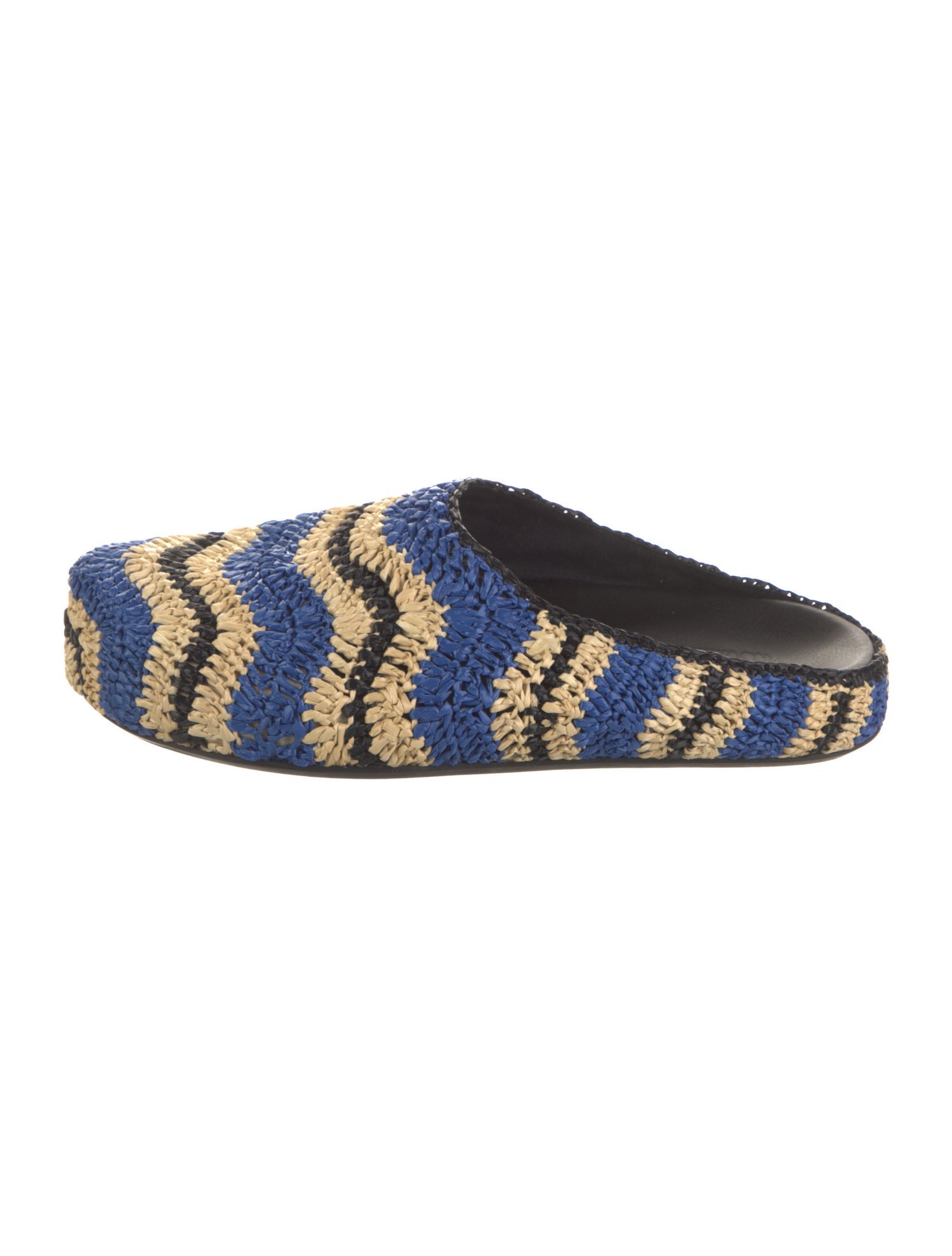 Marni Raffia Striped Mules