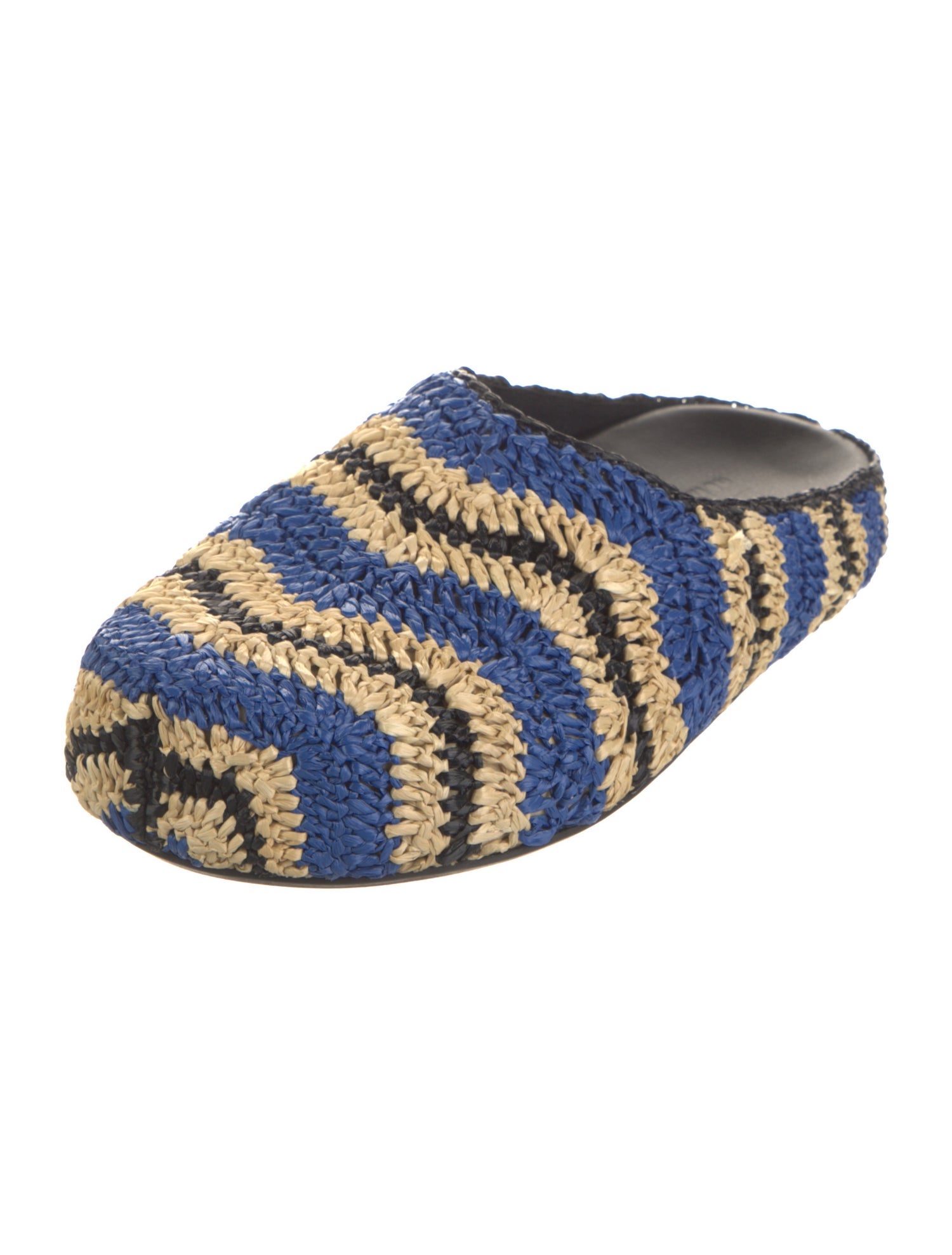 Marni Raffia Striped Mules