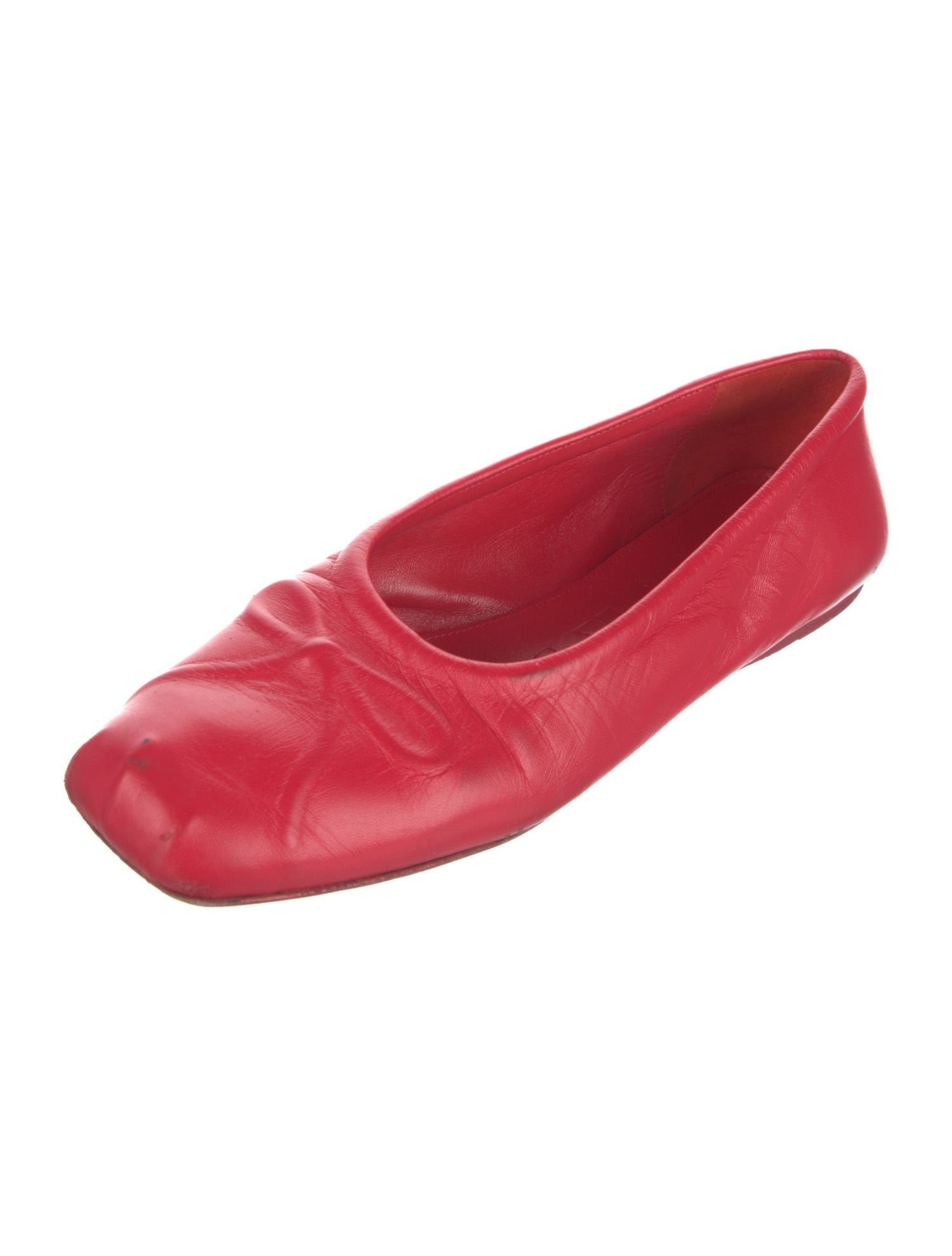 Marni Leather Bow Accents Ballet Flats