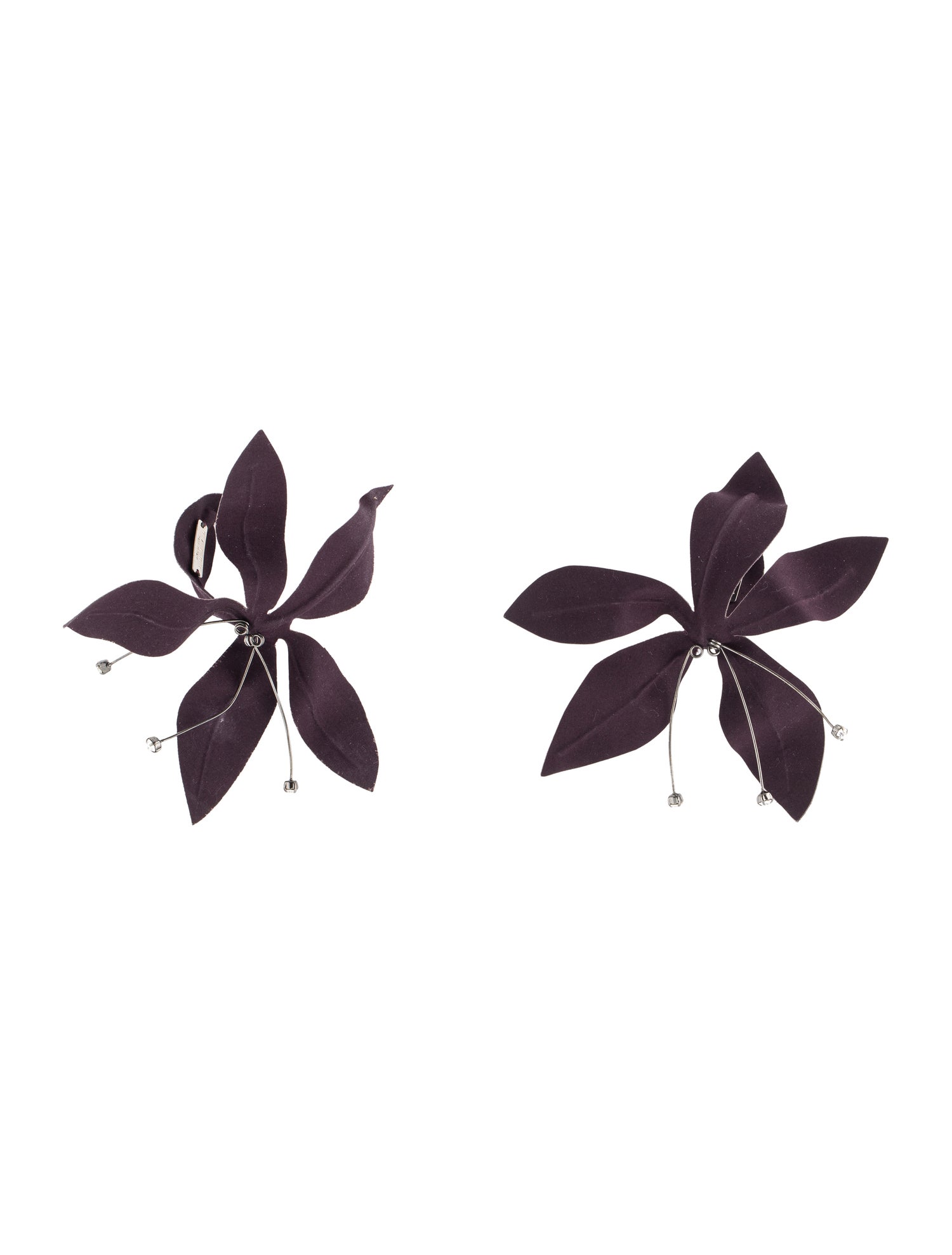 Marni Crystal & Fabric Drop Earrings