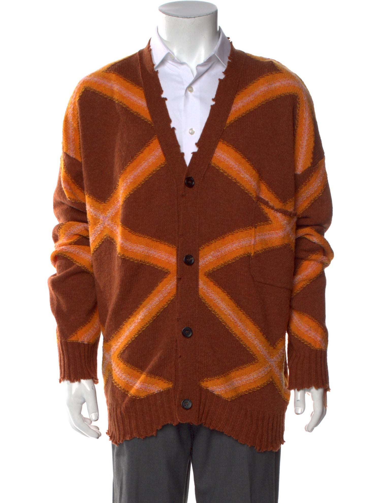 Marni Virgin Wool Striped Cardigan