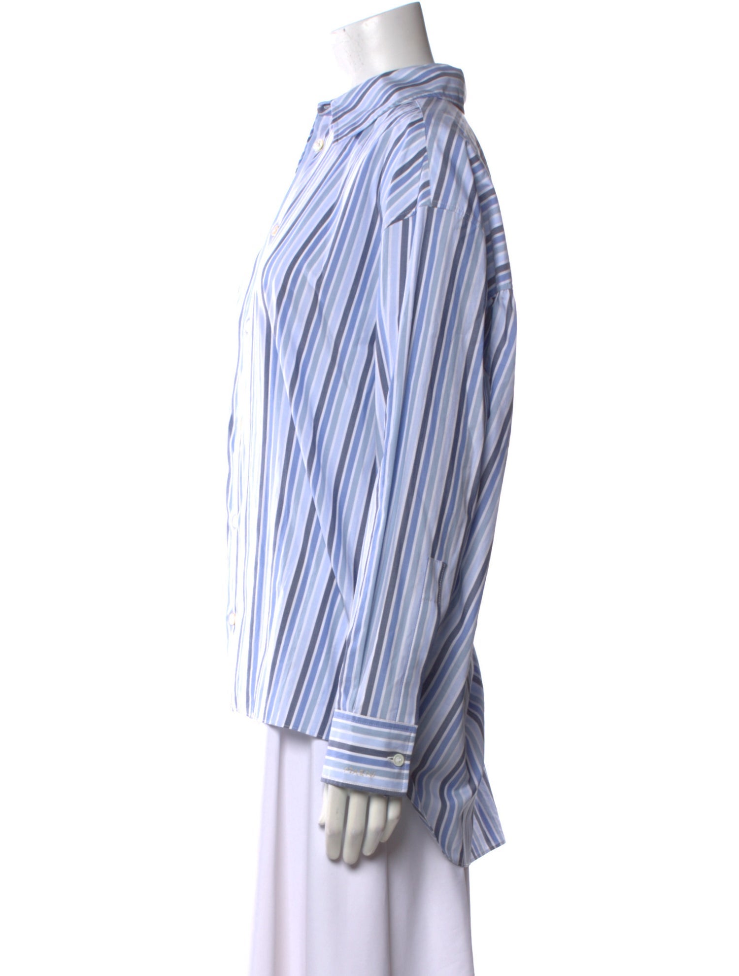 Marni Striped Long Sleeve Button-Up Top w/ Tags